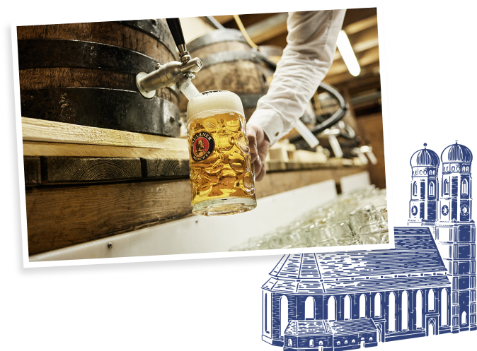 Image of beer pouring on Paulaner Brauhaus Singapore glass